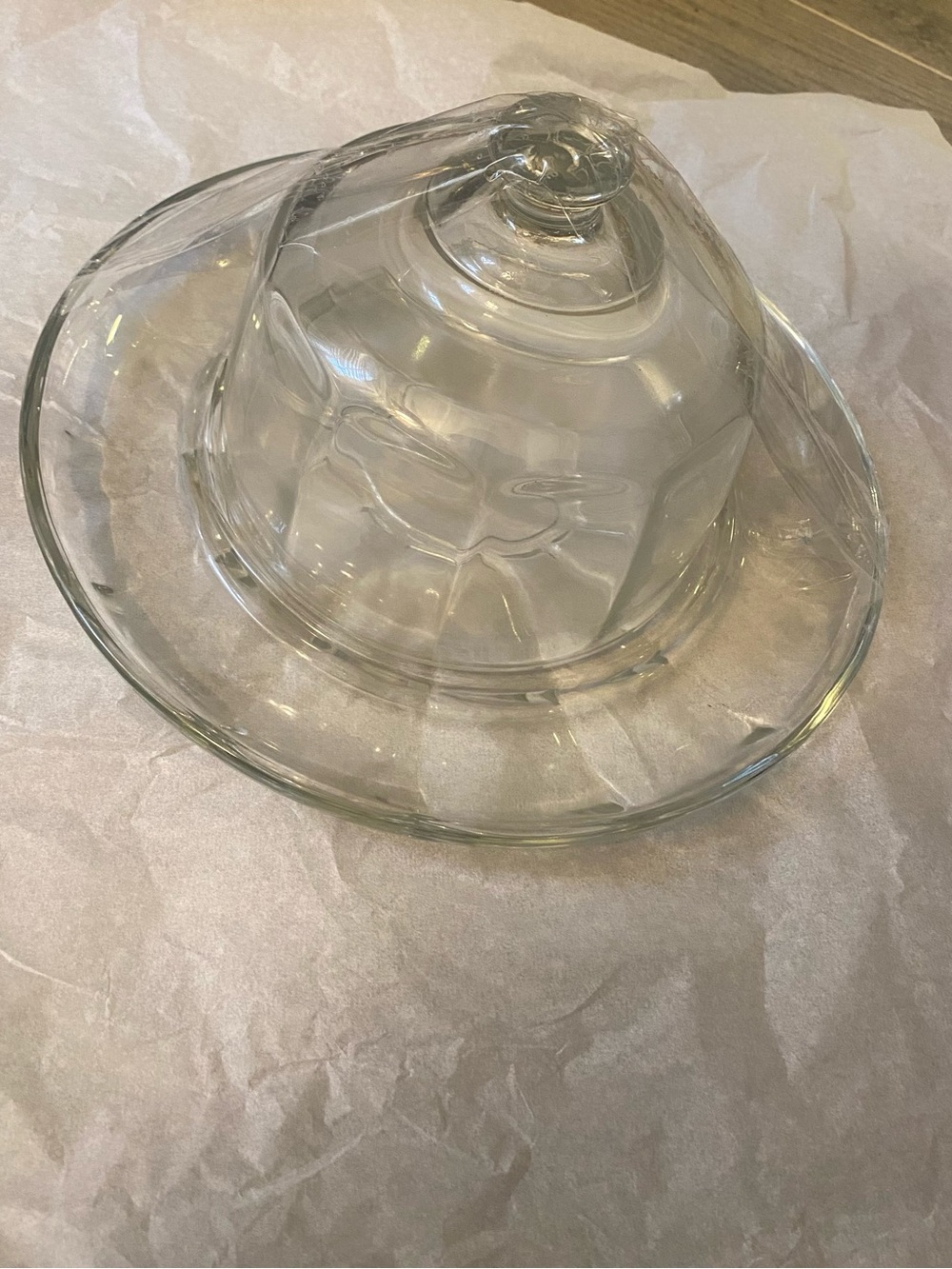 Clear Glass entertainment Dish with Dome Lid